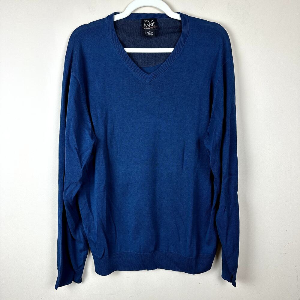 Jos A Bank Silk Sweater Mens XL Preppy Career Fisherman Old Money Quiet Luxury